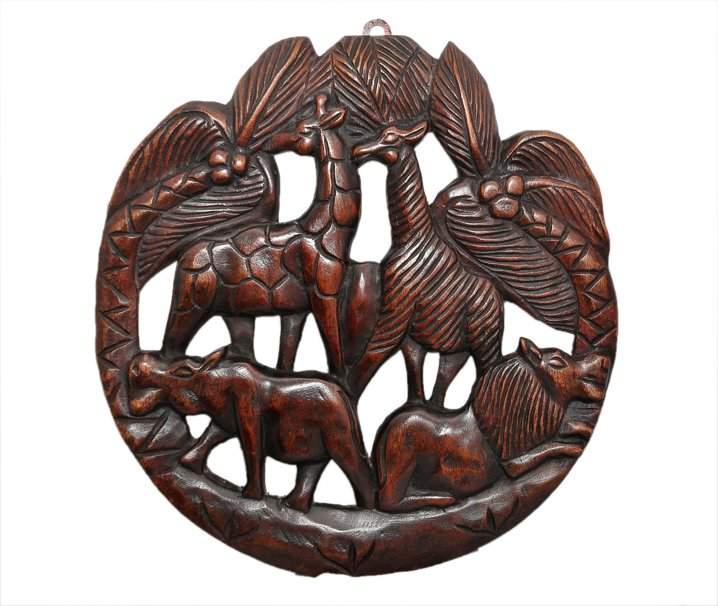 Hand-Crafted Wooden Safari Jungle Wall Decoration