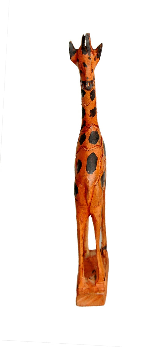 Hand Carved Painted Wooden Giraffe