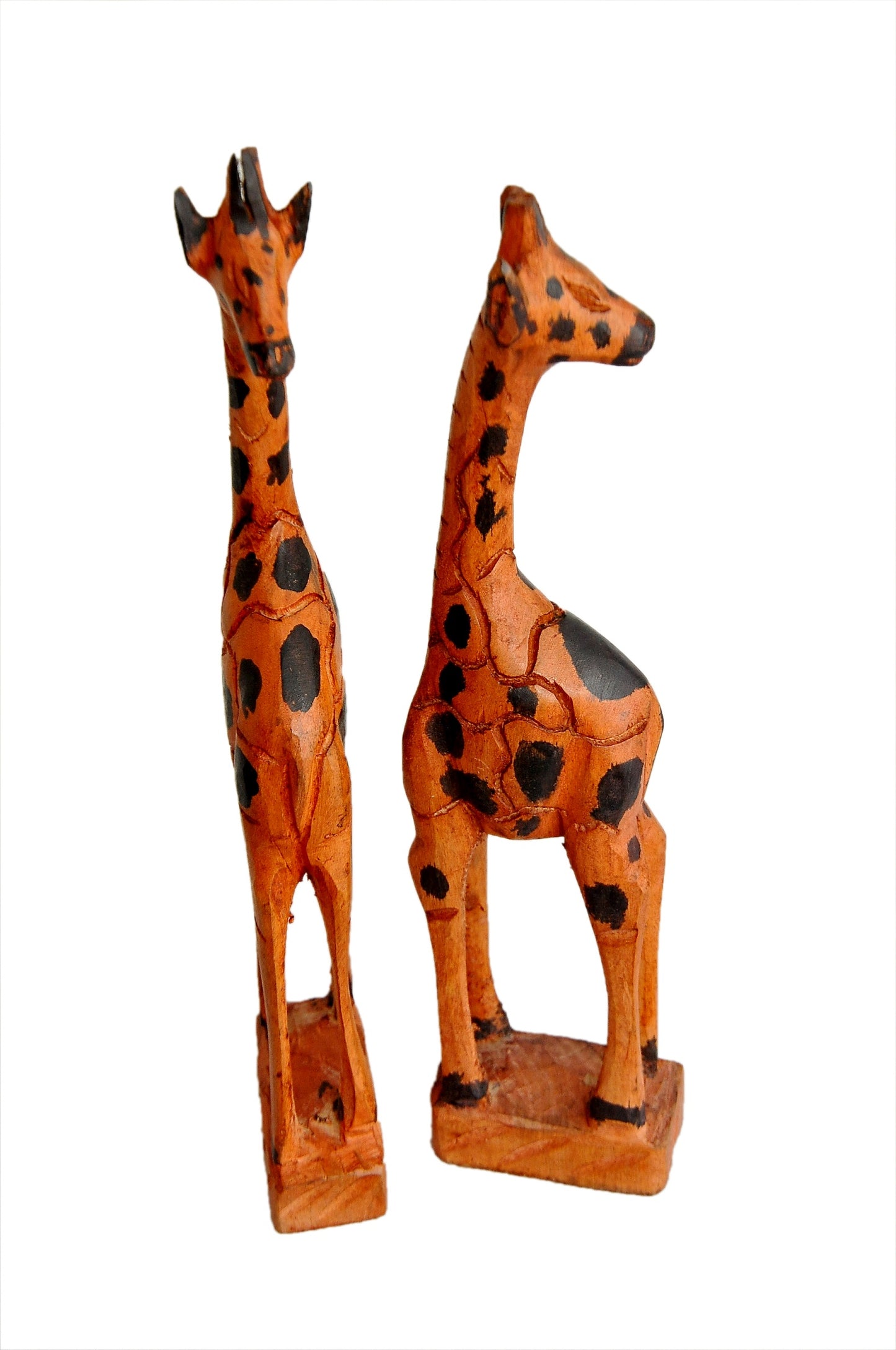 Hand Carved Painted Wooden Giraffe