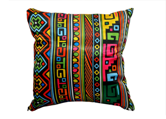 Faux Silk Ankara Prints Throw Pillow Covers