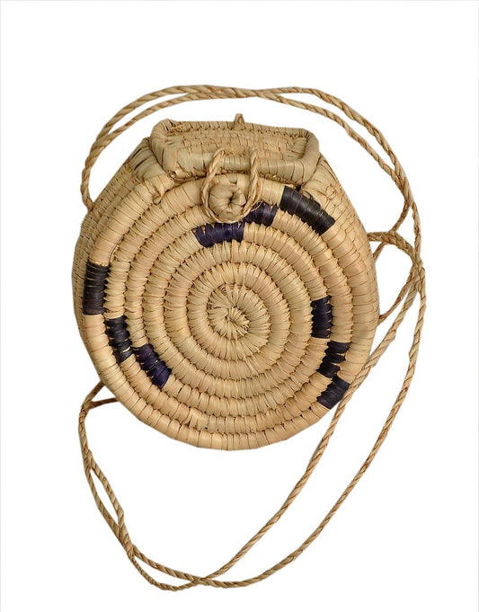 Hand Woven Round Crossbody Bag